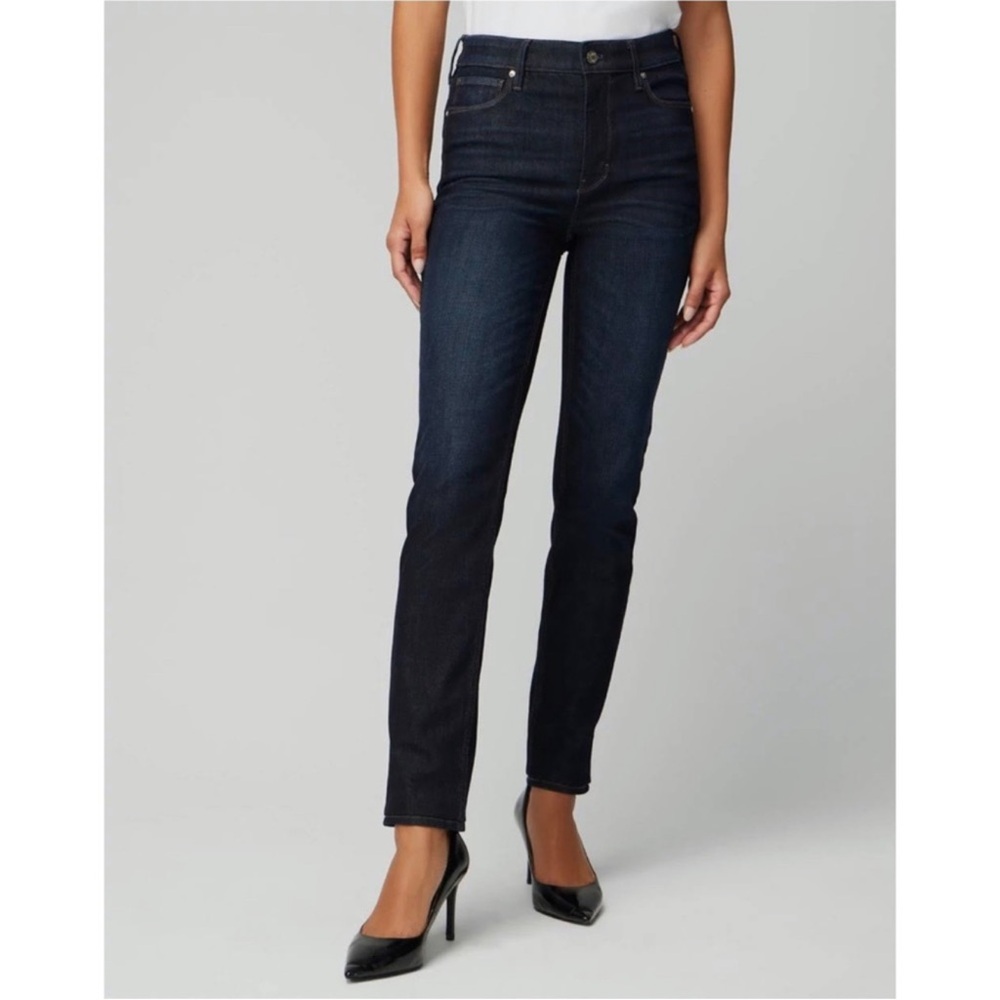 White House Black Market High-Rise Sculpt Slim Jeans Dark Blue Wash Size 4 Short